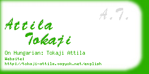 attila tokaji business card